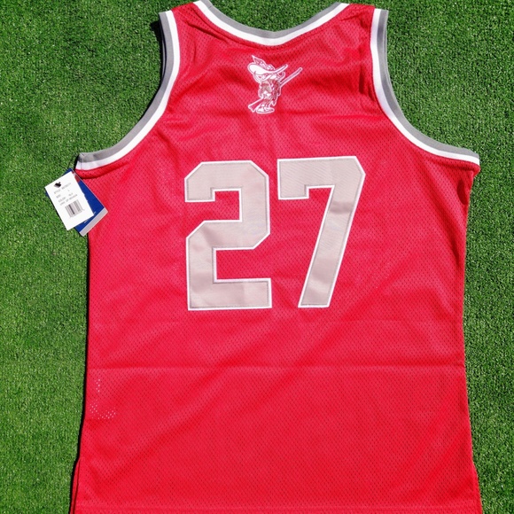 90's Retro Starter UNLV RUNNIN REBELS Vegas Nevada NCAA Hey Reb Mascot LG Jersey - Picture 2 of 5